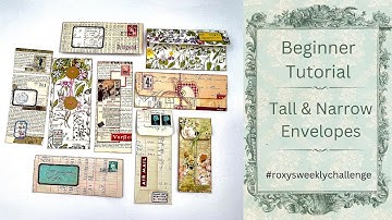 EASY BEGINNER TUTORIAL- TALL NARROW ENVELOPES  #roxysweeklychallenge week3 #papercraft #craftwithme