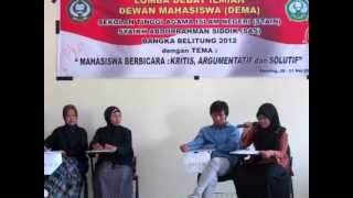 Lomba debat Ilmiah mahasiswa STAIN SAS Babel 2012