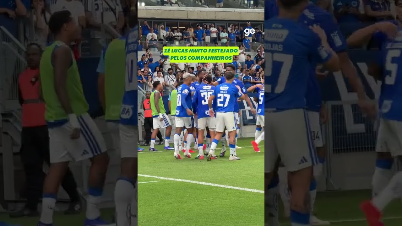 ZÉ LUCAS MUITO FESTEJADO PELOS COMPANHEIROS | #shorts | ge.globo