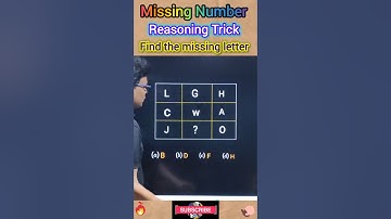 Missing Number| Reasoning Tricks| Reasoning Classes for SSC CGL CHSL MTS CRPF|| #shorts #maths