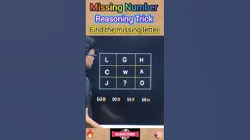 Missing Number| Reasoning Tricks| Reasoning Classes for SSC CGL CHSL MTS CRPF|| #shorts #maths