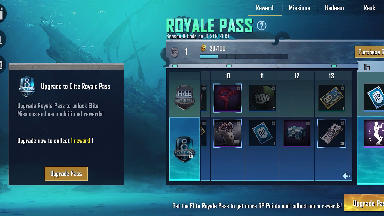 Purchasing New Royal Pass Season 8