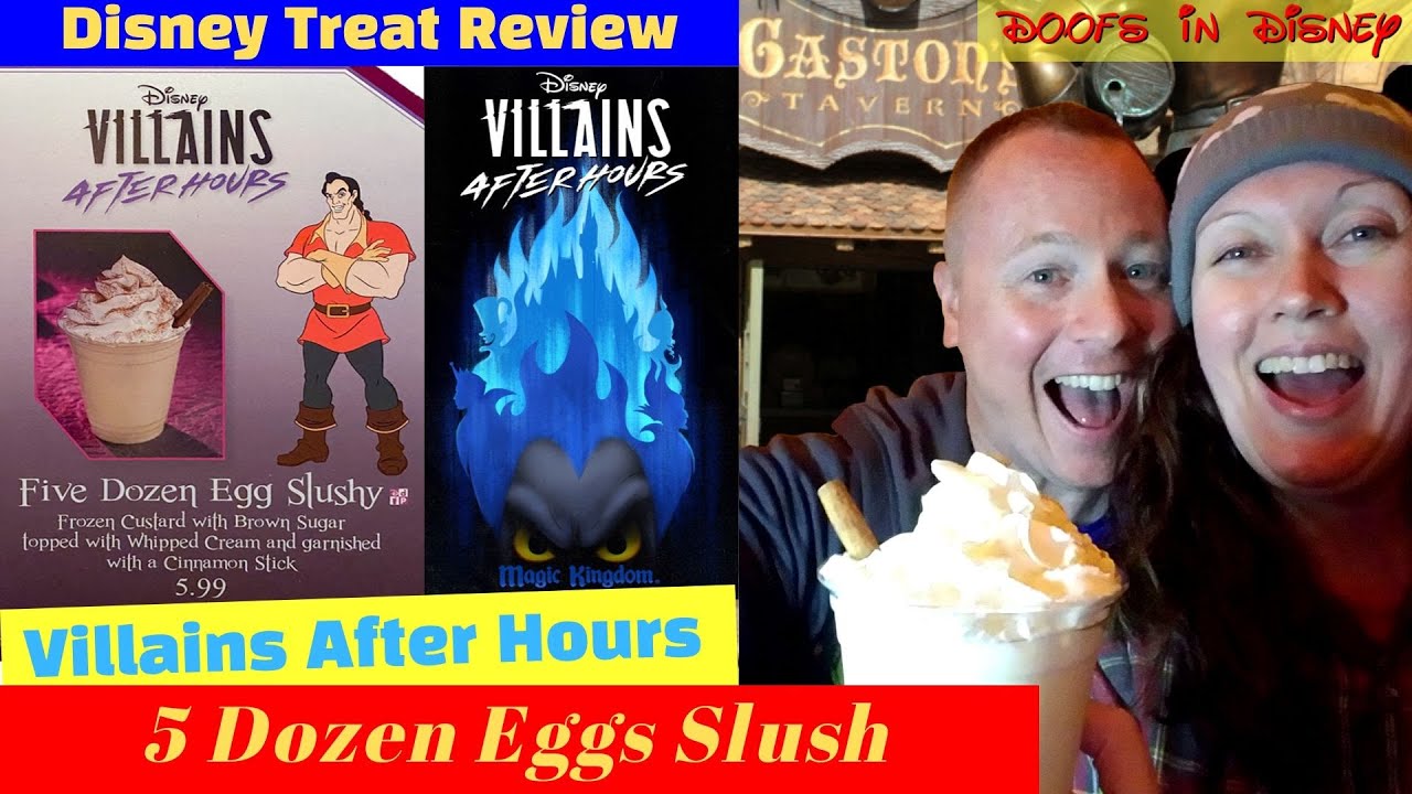 Disney Treat Review Gaston's "5 Dozen Eggs Slush" Villains After