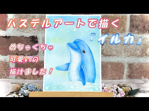 パステルアートで描く『イルカ』立ち泳ぎをするイルカ - YouTube