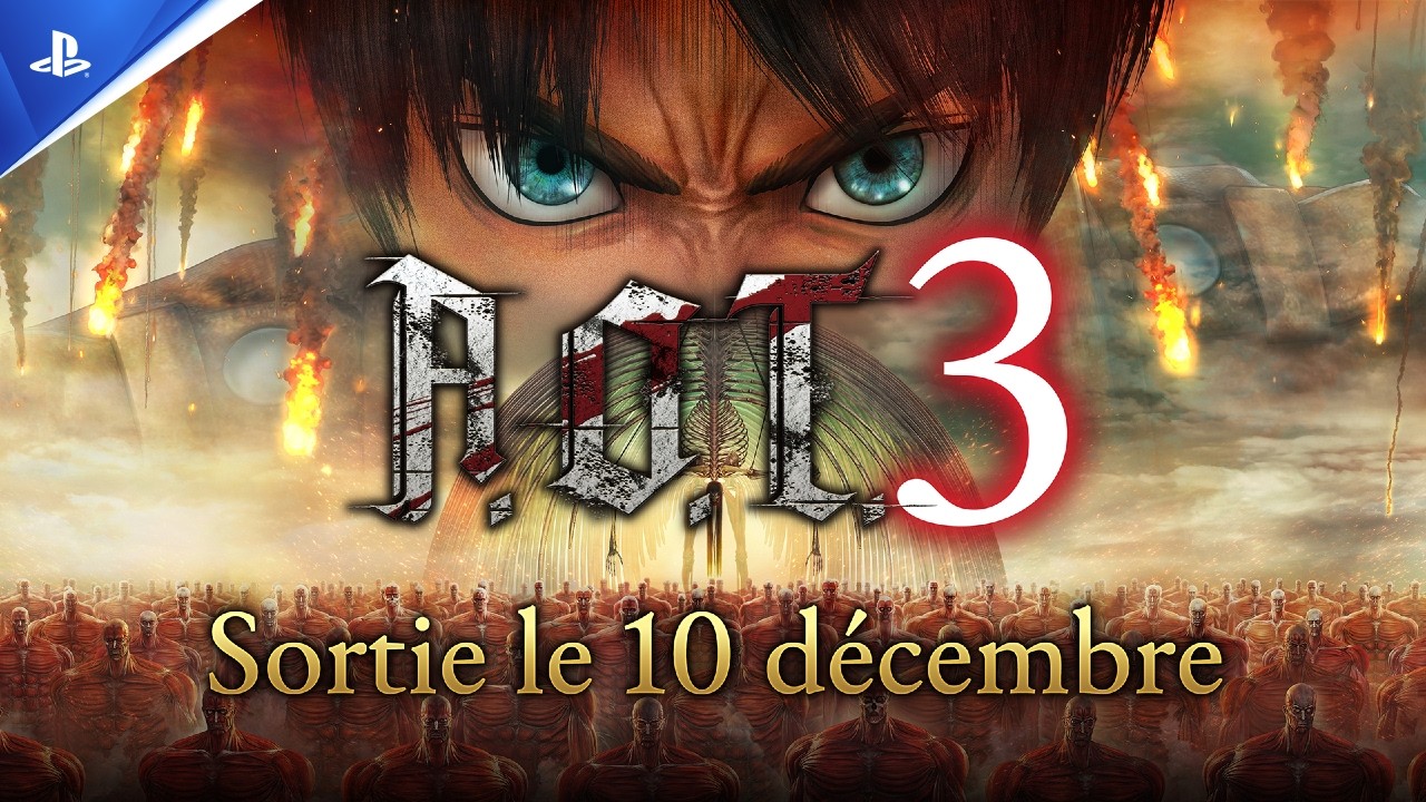 Attack on Titan 3 (A.O.T. 3) - Bande-annonce de gameplay et date de sortie - 4K | PS5