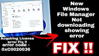 Acquiring License error FIX !! error code 0xC0020036 On Windows 10