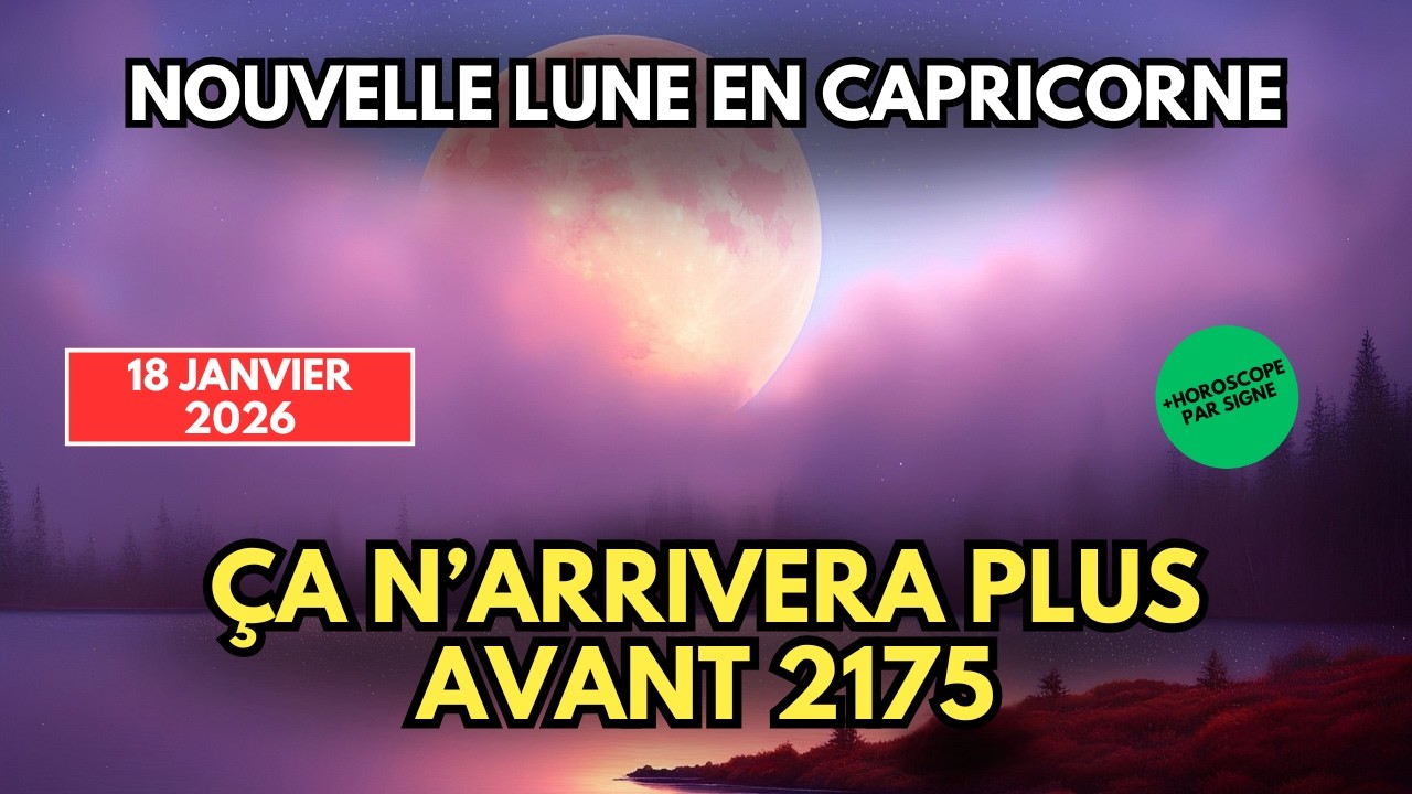 Horoscope Nouvelle Lune du 18 Janvier 2026 en Capricorne