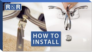 Bathroom Faucet Installation (2 Handle Centerset | Integrated Lines / Pop-Up Drain)