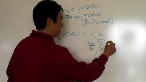 Factoring a Quadratic Trinomial using the Diamond method.MOV