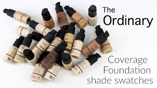 GET SWATCHED - The Ordinary Coverage Foundation shade swatches