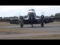 Douglas DC3 Bounce crosswind landing