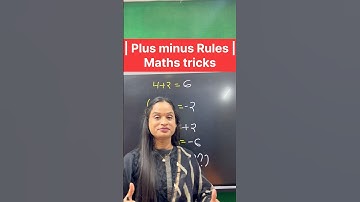Plus minus rule || #knowledgejunction31 #ytshorts #mathstricks #plusminus #indicesrules #bodmasrule