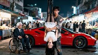 A street thug girl bullies a wheelchair old man, but the beggar is a champion and defeats her! screenshot 1