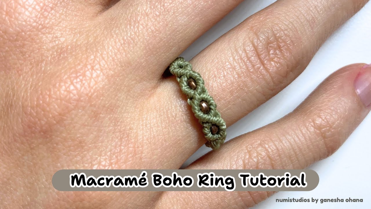 Macramé Boho Ring Tutorial | Easy Tutorial | DIY Ring - YouTube