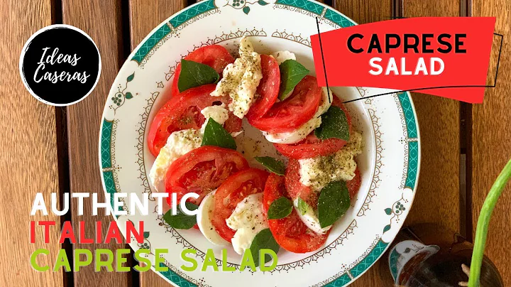 Authentic Italian Caprese Salad Recipe with Tomato, Basil and Mozzarella ‣‣ Recipe for Beginners