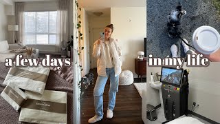 installing curtains, new bedding, appointments | a few days in my life vlog