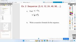 A2B Sept 28th - Unit 2 Day 1 - Recursive Sequences