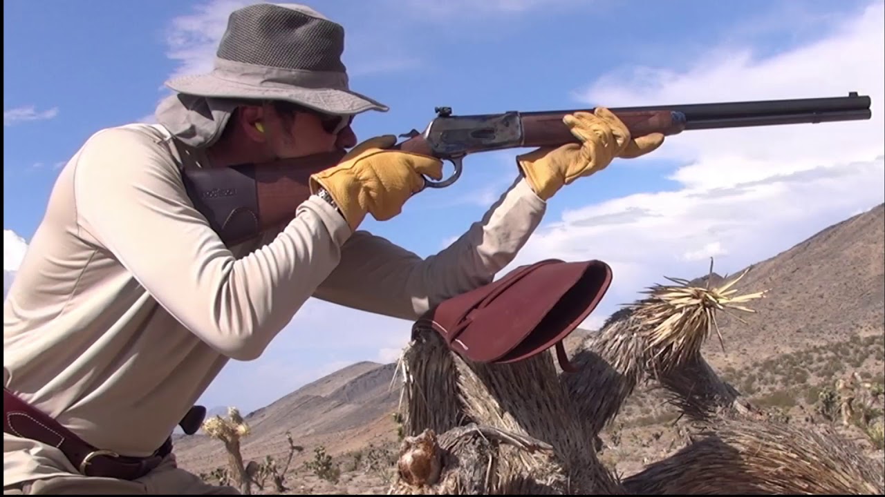 Winchester 1886 DLX Case Hardened 45-70 (2017 mfg.) Close-up's, Shooting