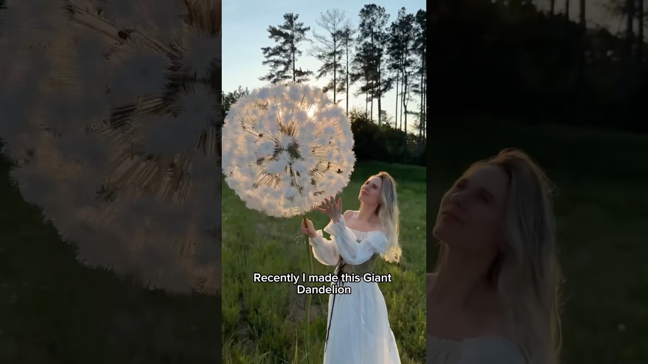 Making Giant Dandelion with lights inside!