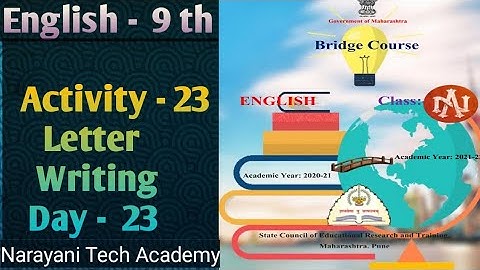 Bridge Course Std.9 English | Activity no. 23 | Formal Writing | by Narayani Tech Academy