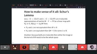 Math Reading Group - Dashiell Stander - Representation Theory II (14/05/23)