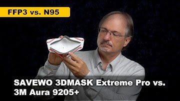 FFP3 vs N95 - SAVEWO 3DMASK Extreme Pro vs. 3M Aura 9205+