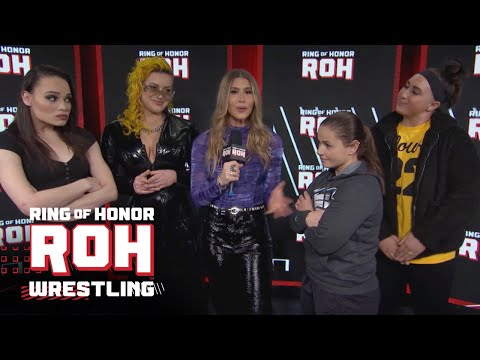Robyn Renegade, Taya Valkyrie, Leyla Hirsch & Rachael Ellering not on the same page  ROH TV 01/18/24