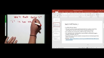 Intro to Colligative Properties and the van