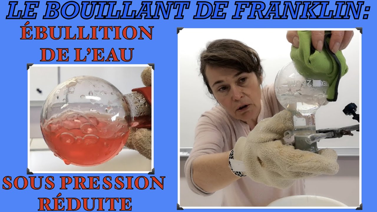 Bouillant de Franklin.Expérience scientifique. Ebullition de l'eau sous — free download