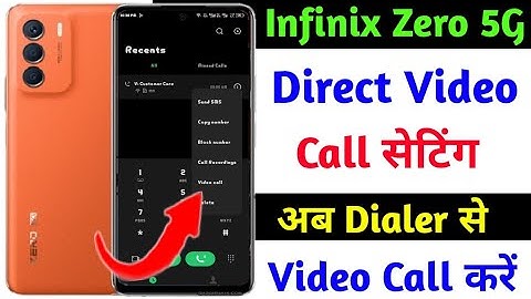 infinix zero direct video call kaise kare | how to enable direct video call setting infinix zero