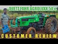 Duetz fahr agroluxx 50 e tractor customer feedback |  duetz fahr |tractor video | come to village |