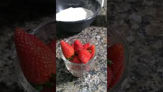 Morangos deliciosos para preparar calda para bolo#shorts