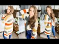 How to Crochet a Striped Cardigan with Pockets