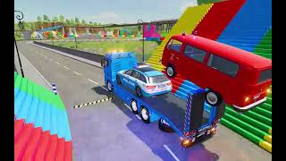 🚚Super big trucks come to transport cars!  Colorful cars lined up✨, toy videos, children's animat