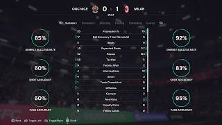 OGC NICE 0-1 AC MILAN FIFA26FAKE5STADIUM MATCHDAY 110 GROUP D