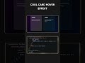 Next Level Card Hover Animation 💻✨ (HTML CSS) #coding #frontendcourse #javascript