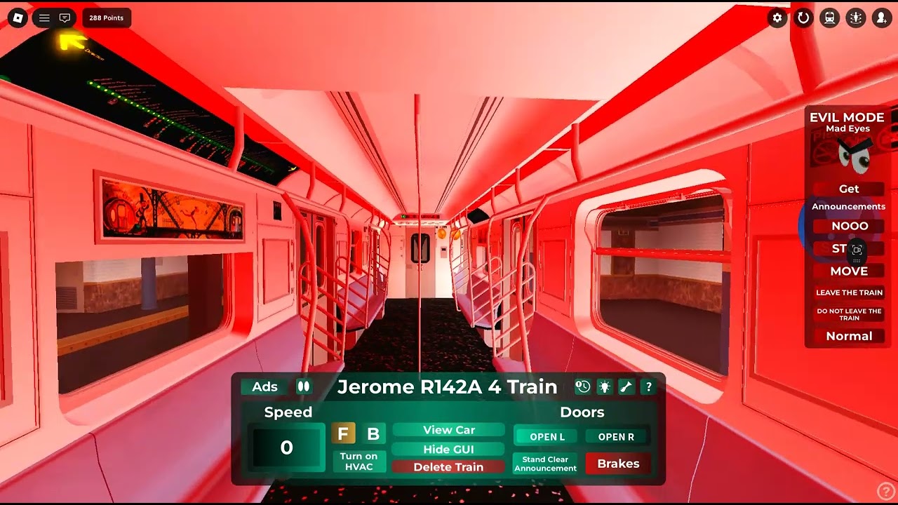 Roblox IRT subway lines: evil R142A train.