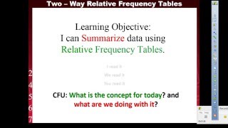 Mr. Q's Two-Way Relative Frequency Tables