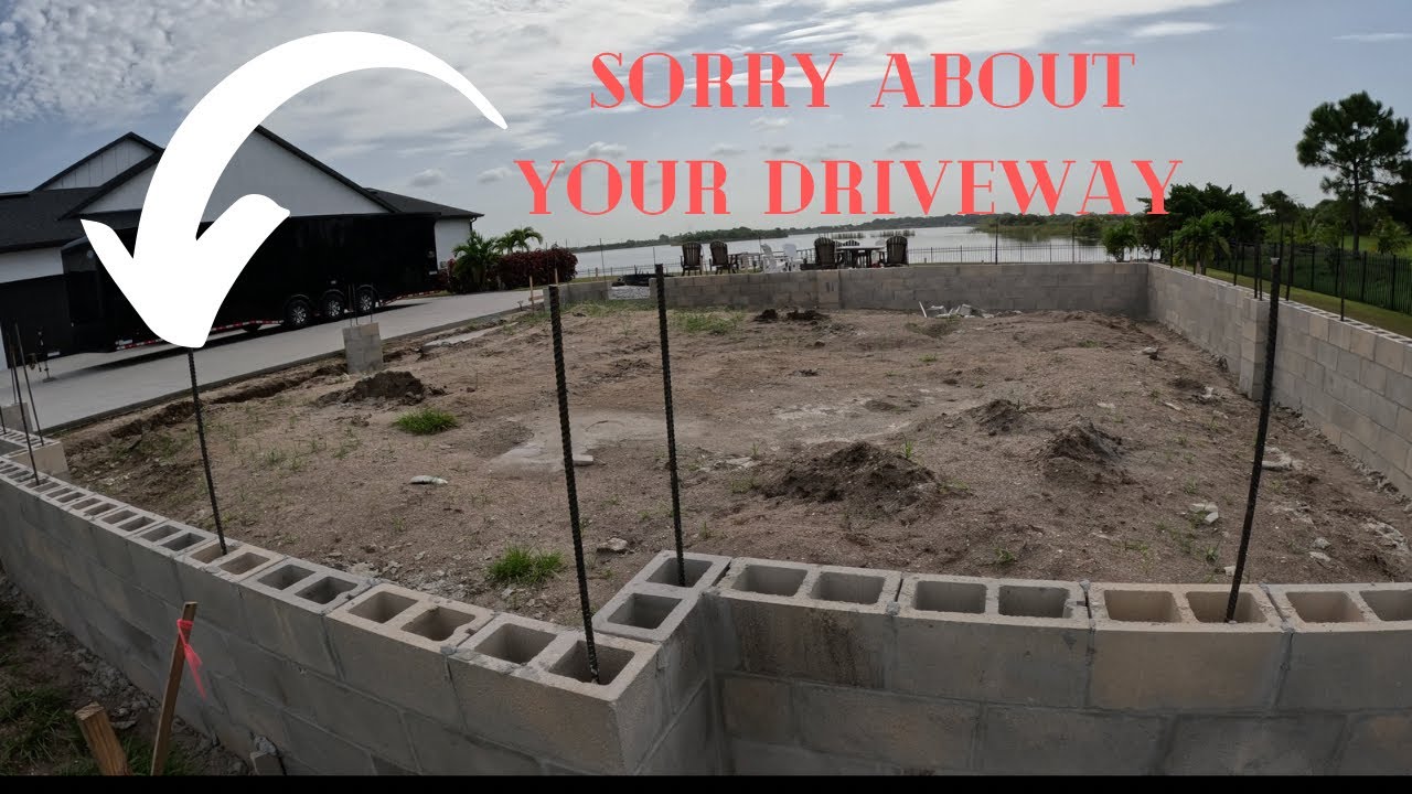 Grading a garage foundation - YouTube