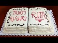 TORTA DI COMPLEANNO: IL "LIBRO DELLA VITA" con CREMA DIPLOMATICA E GOCCE DI CIOCCOLATO di RITA CHEF.