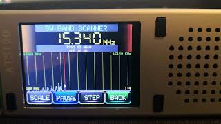 15340 kHz, Son rely RFA - Chinese, 1 kW Pingtung SW Transmitter, Taiwan, 8624 km