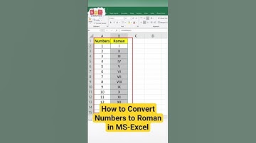 EXCEL Tricks to Convert Numbers to ROMAN Numbers Easily?