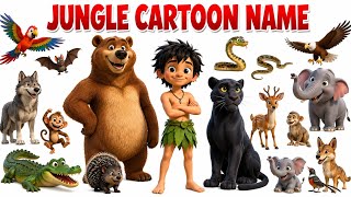 Jungle Book Characters Name in English and Hindi with Pictures | Mowgli Cartoon | Educational Videos
