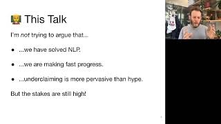 ACL 2022 Talk – The Dangers of Underclaiming