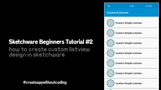 Celebrity Sketchware beginners tutorial #2 how to create custom listview design in sketchware Profile