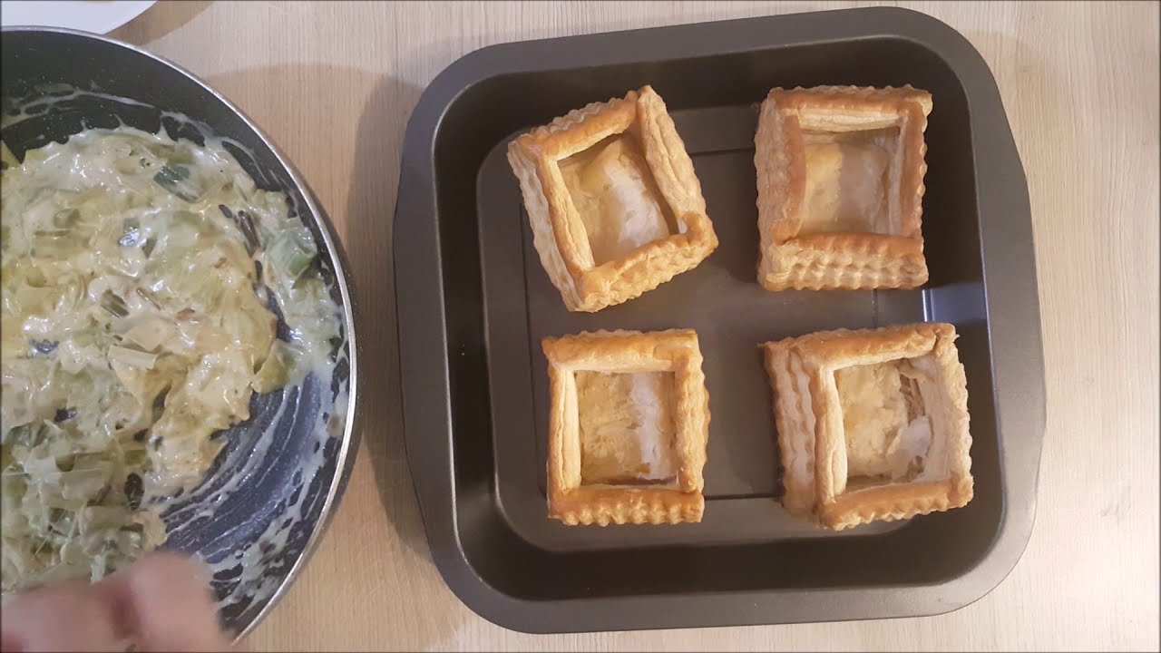 Vol au vent aux noix Saint Jacques et poireaux - YouTube