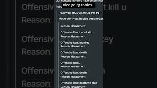 Roblox moderation at its finest...