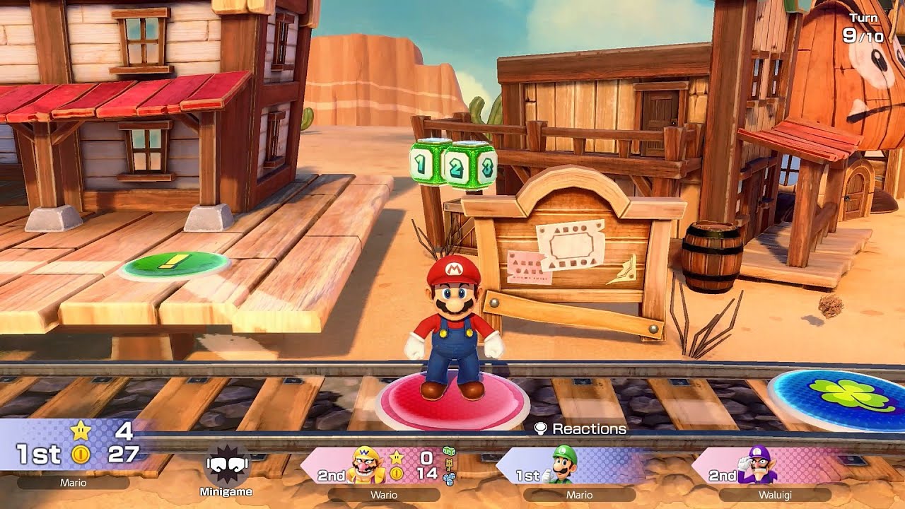 Super Mario Party Jamboree TV #7 Western Land Luigi & Mario vs Wario & Waluigi