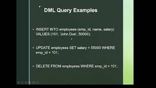 Lesson 8 DDL,DML,TCL