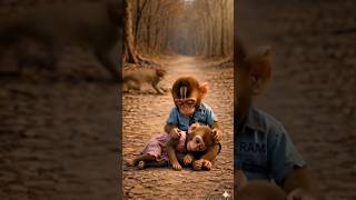#monkey brother and sister sad story video😔💯 #cute #monkeyvideo #monkeystories #sadanimalfacts